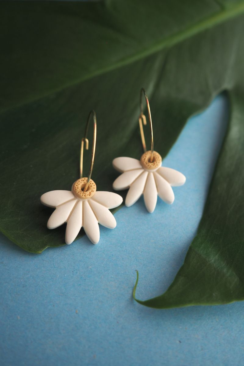 Half Daisy Earrings