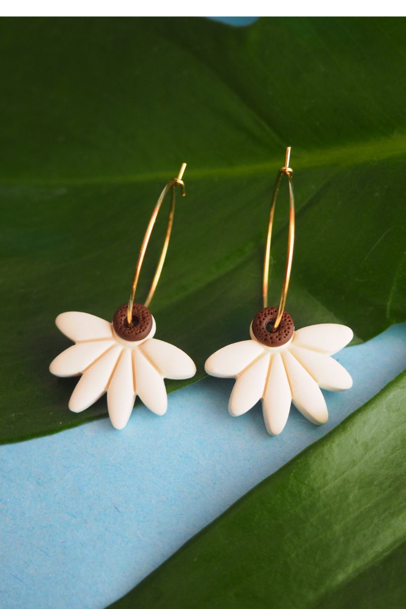 Half Daisy Earrings