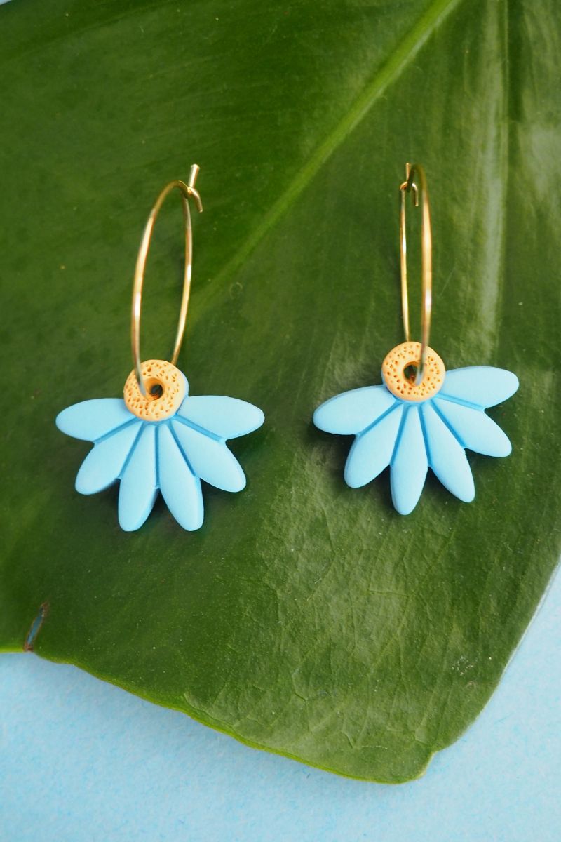 Half Daisy Earrings