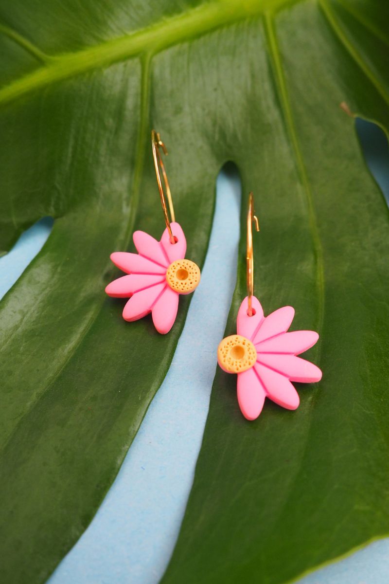 Half Daisy Earrings