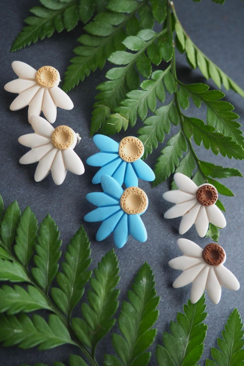 Half Daisy Earrings