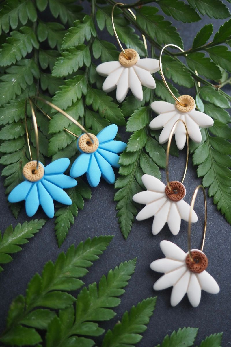 Half Daisy Earrings