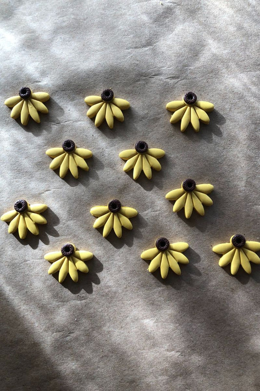 Half Sunflower Hoop Earrings