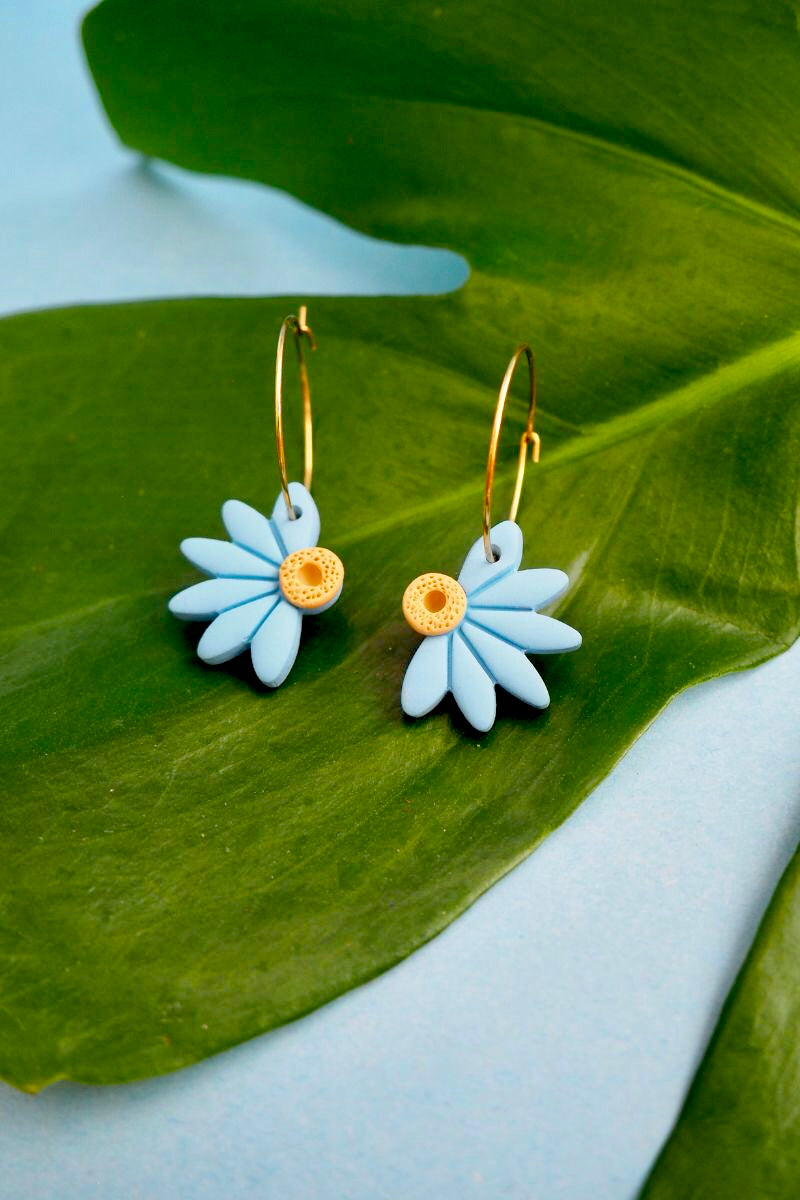 Half Daisy Earrings